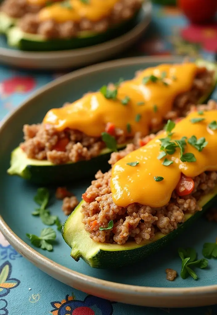 25 Air Fryer Mexican Recipes for Crispy Perfection - 23. Air Fryer Mexican Stuffed Zucchini