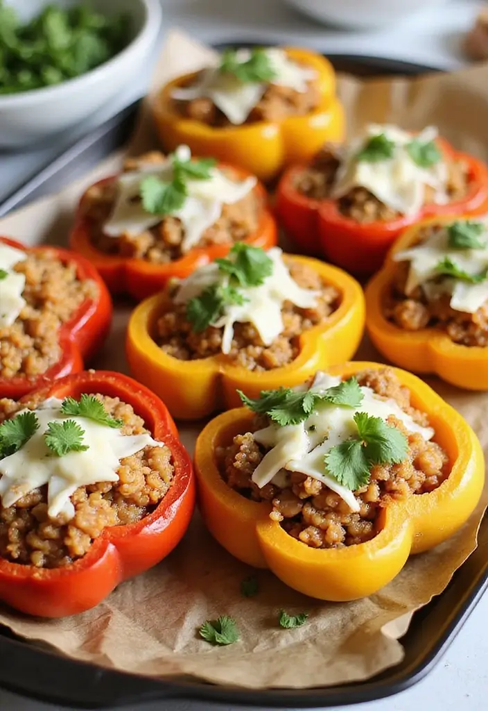 25 Air Fryer Mexican Recipes for Crispy Perfection - 3. Veggie Stuffed Bell Peppers