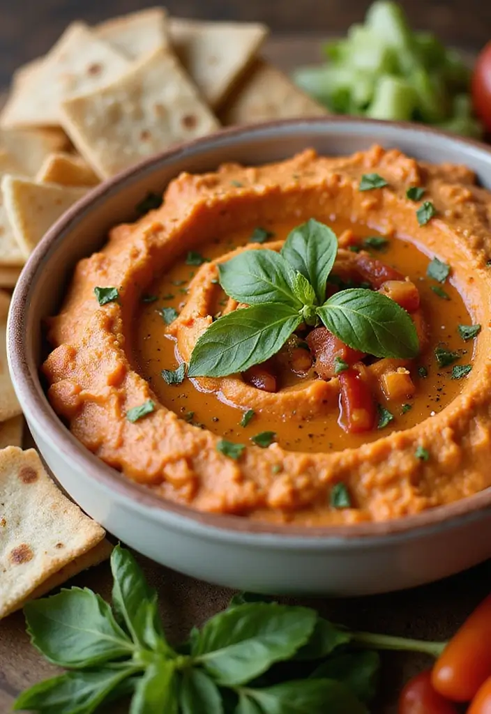 25 Easy Mexican Dip Recipes for Every Party 116 25 Easy Mexican Dip Recipes for Every Party - 22. Tomato Basil Hummus