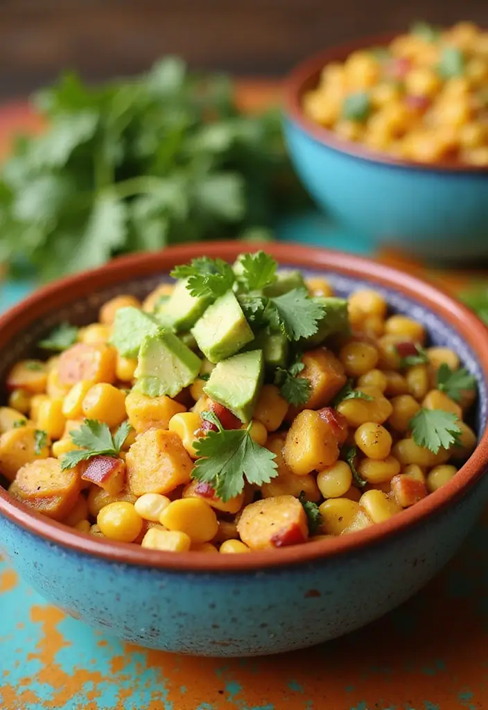 25 High-Protein Low-Carb Mexican Recipes for Clean Eating 113 25 High-Protein Low-Carb Mexican Recipes for Clean Eating - 21. Mexican Corn Salad with Avocado