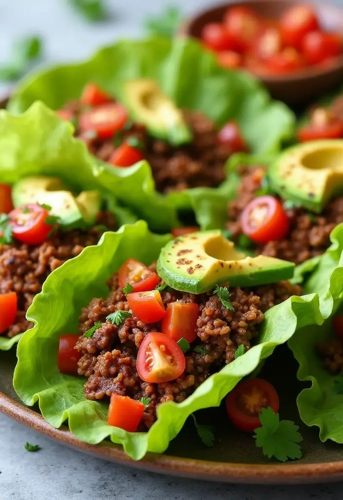 25 High-Protein Low-Carb Mexican Recipes for Clean Eating 18 25 High-Protein Low-Carb Mexican Recipes for Clean Eating - 4. Chipotle Beef Lettuce Wraps