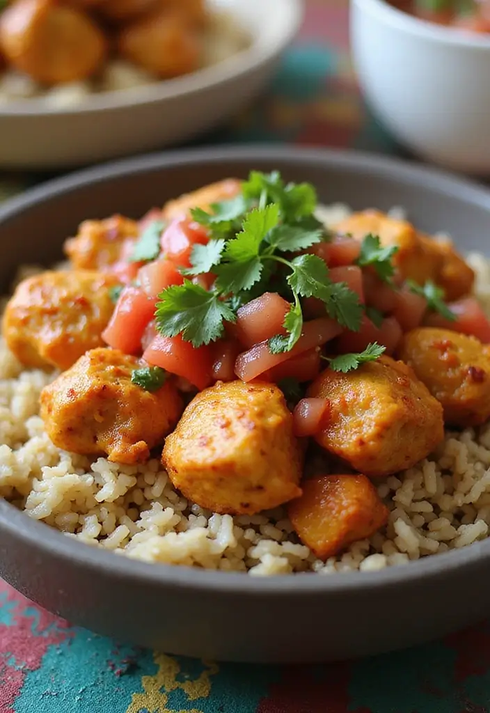 25 High-Protein Mexican Recipes for Muscle and Energy 58 25 High-Protein Mexican Recipes for Muscle and Energy - 14. Spicy Chicken and Rice Bowl