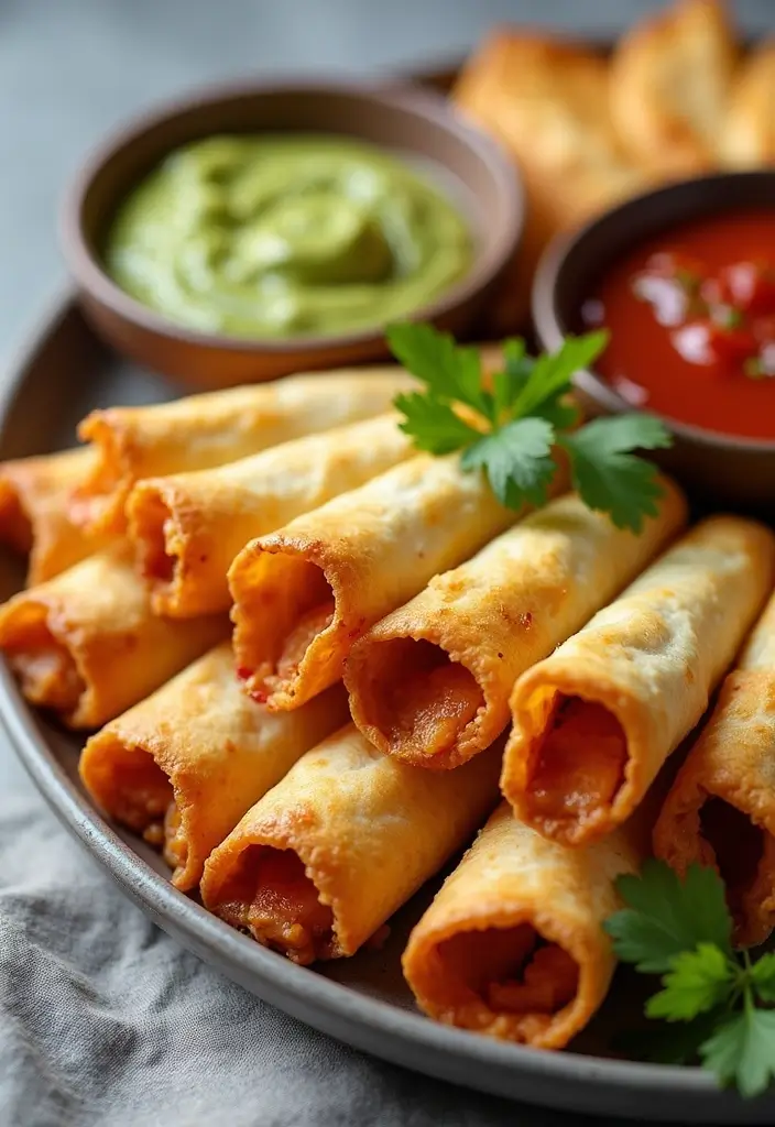 25 High-Protein Mexican Recipes for Muscle and Energy 70 25 High-Protein Mexican Recipes for Muscle and Energy - 16. Baked Chicken Flautas