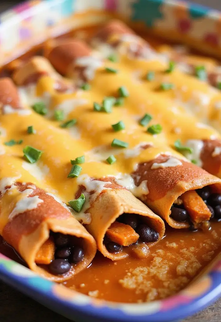 25 High-Protein Mexican Recipes for Muscle and Energy 89 25 High-Protein Mexican Recipes for Muscle and Energy - 19. Sweet Potato and Black Bean Enchiladas