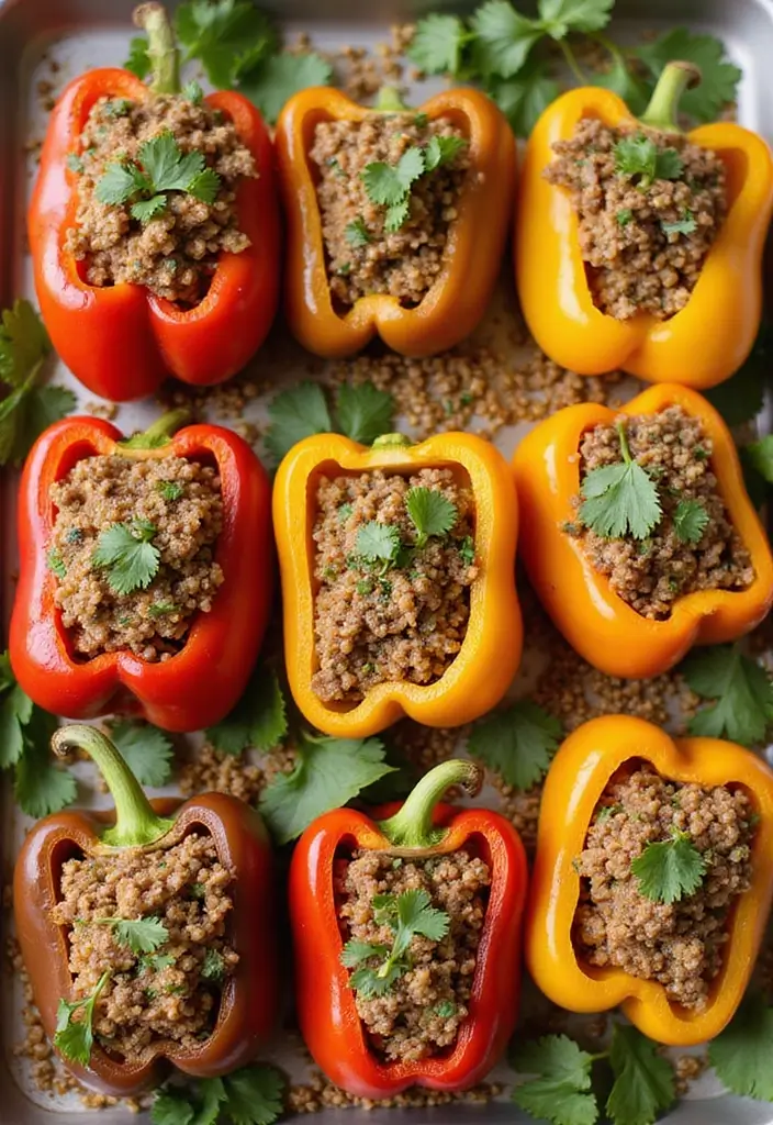 25 High-Protein Mexican Recipes for Muscle and Energy 4 25 High-Protein Mexican Recipes for Muscle and Energy - 2. Beef and Quinoa Stuffed Peppers