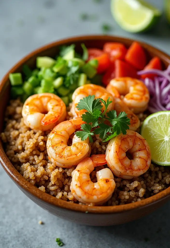 25 High-Protein Mexican Recipes for Muscle and Energy 9 25 High-Protein Mexican Recipes for Muscle and Energy - 3. Spicy Shrimp Burrito Bowl