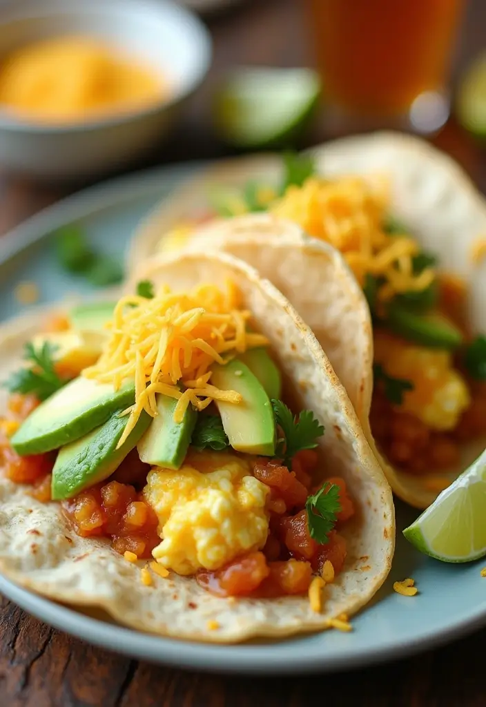25 High-Protein Mexican Recipes for Muscle and Energy 37 25 High-Protein Mexican Recipes for Muscle and Energy - 9. Egg and Avocado Breakfast Tacos