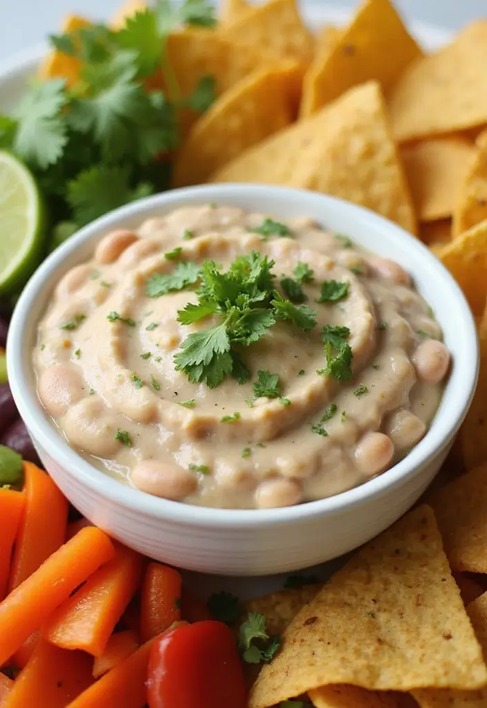 25 Hot Mexican Dip Recipes Perfect for Game Day - 11. Cilantro Lime Bean Dip