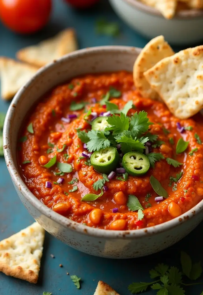 25 Hot Mexican Dip Recipes Perfect for Game Day - 24. Spicy Harissa and Chickpea Dip