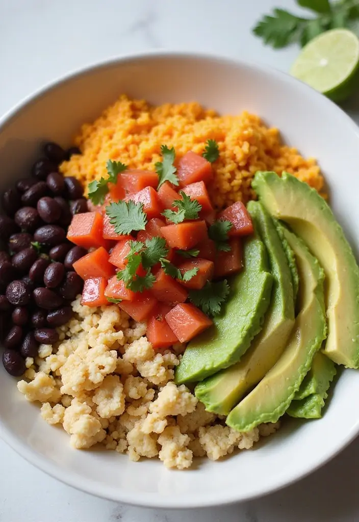 25 Mexican Cauliflower Rice Recipes for Low-Carb Meals 1 25 Mexican Cauliflower Rice Recipes for Low-Carb Meals - 1. Spicy Cauliflower Rice Burrito Bowl