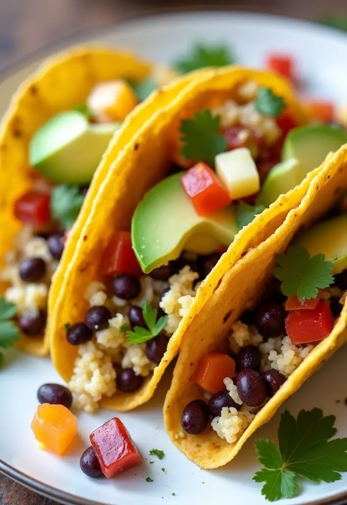 25 Mexican Cauliflower Rice Recipes for Low-Carb Meals 15 25 Mexican Cauliflower Rice Recipes for Low-Carb Meals - 3. Cauliflower Rice & Black Bean Tacos