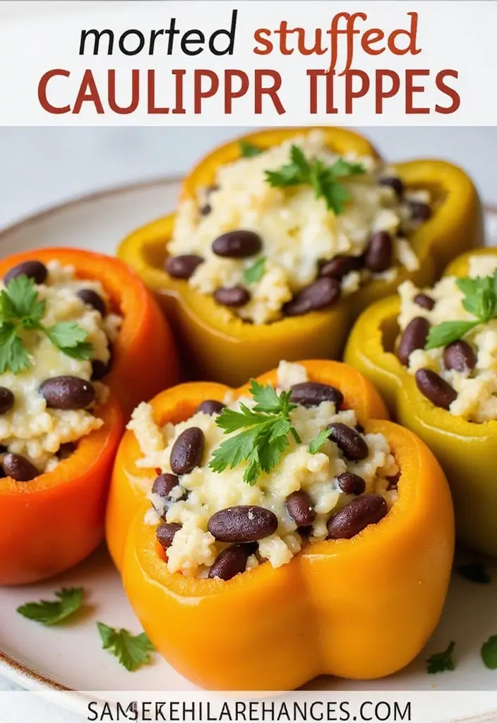 25 Mexican Cauliflower Rice Recipes for Low-Carb Meals 28 25 Mexican Cauliflower Rice Recipes for Low-Carb Meals - 6. Cauliflower Rice Stuffed Peppers