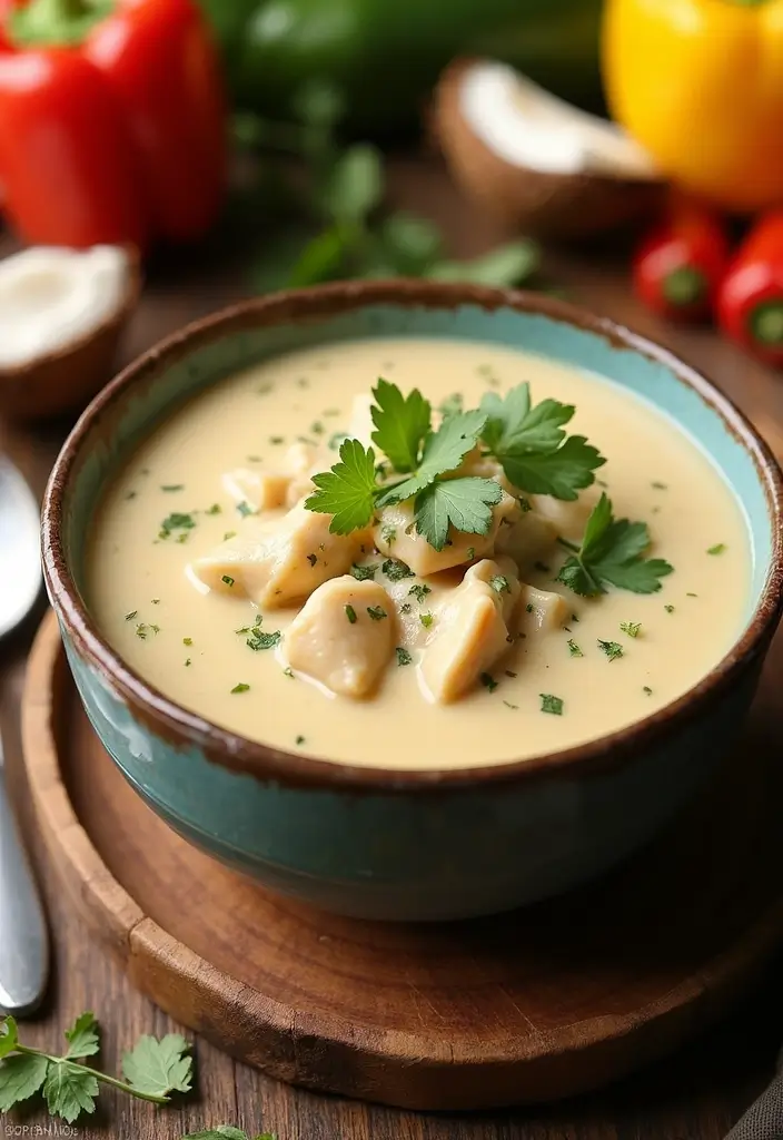 25 Mexican Chicken Soup Recipes to Warm You Up 28 25 Mexican Chicken Soup Recipes to Warm You Up - 6. Creamy Coconut Chicken Soup