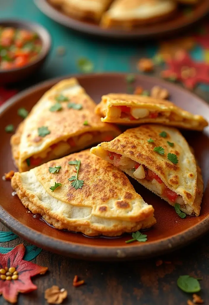 25 Mexican Chicken and Potato Recipes Full of Flavor - 10. Chicken and Potato Quesadillas