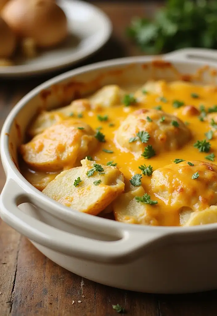 25 Mexican Chicken and Potato Recipes Full of Flavor - 16. Cheesy Chicken and Potato Casserole