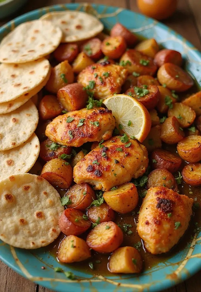 25 Mexican Chicken and Potato Recipes Full of Flavor - 20. Oven-Baked Chicken and Potato Fajitas