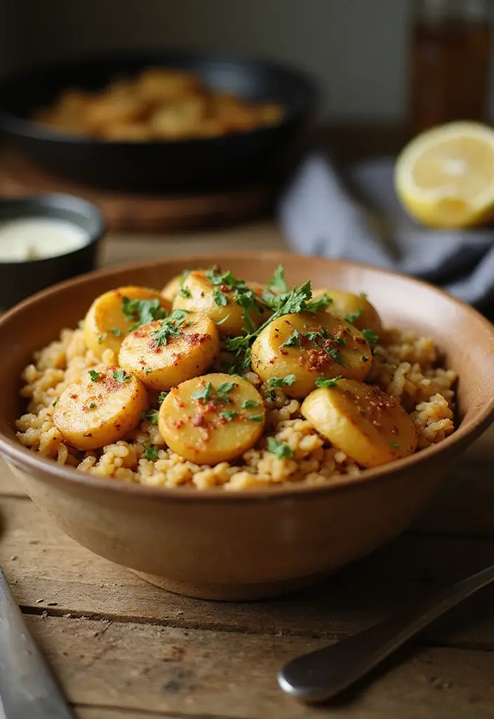 25 Mexican Chicken and Potato Recipes Full of Flavor - 21. Spanish Chicken and Potato Rice Bowl