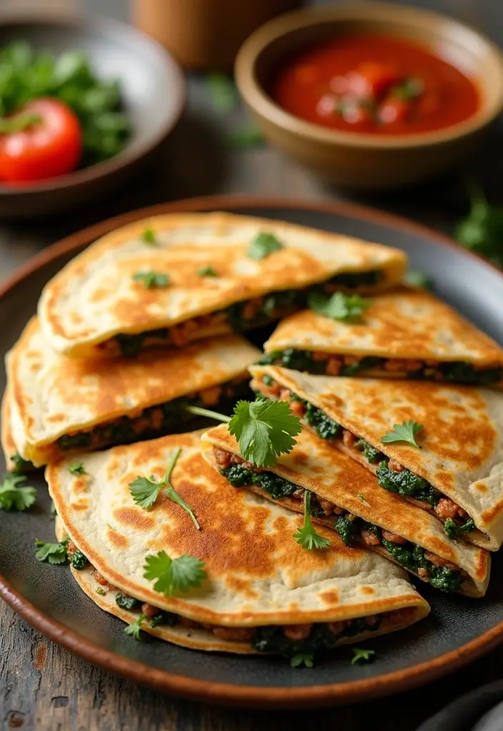 25 Mexican Chorizo Dinner Recipes for Bold Flavor 8 25 Mexican Chorizo Dinner Recipes for Bold Flavor - 2. Chorizo and Spinach Quesadillas