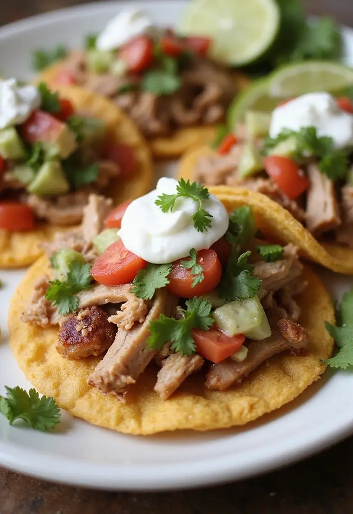 25 Mexican Recipes for a Crowd That Everyone Will Love 70 25 Mexican Recipes for a Crowd That Everyone Will Love - 14. Pulled Pork Tostadas