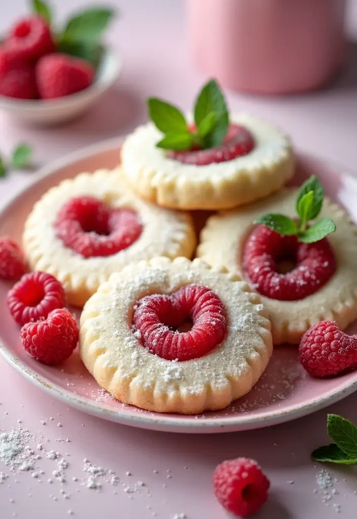 25 Traditional Mexican Wedding Cookie Recipes You’ll Love - 10. Raspberry Almond Mexican Wedding Cookies