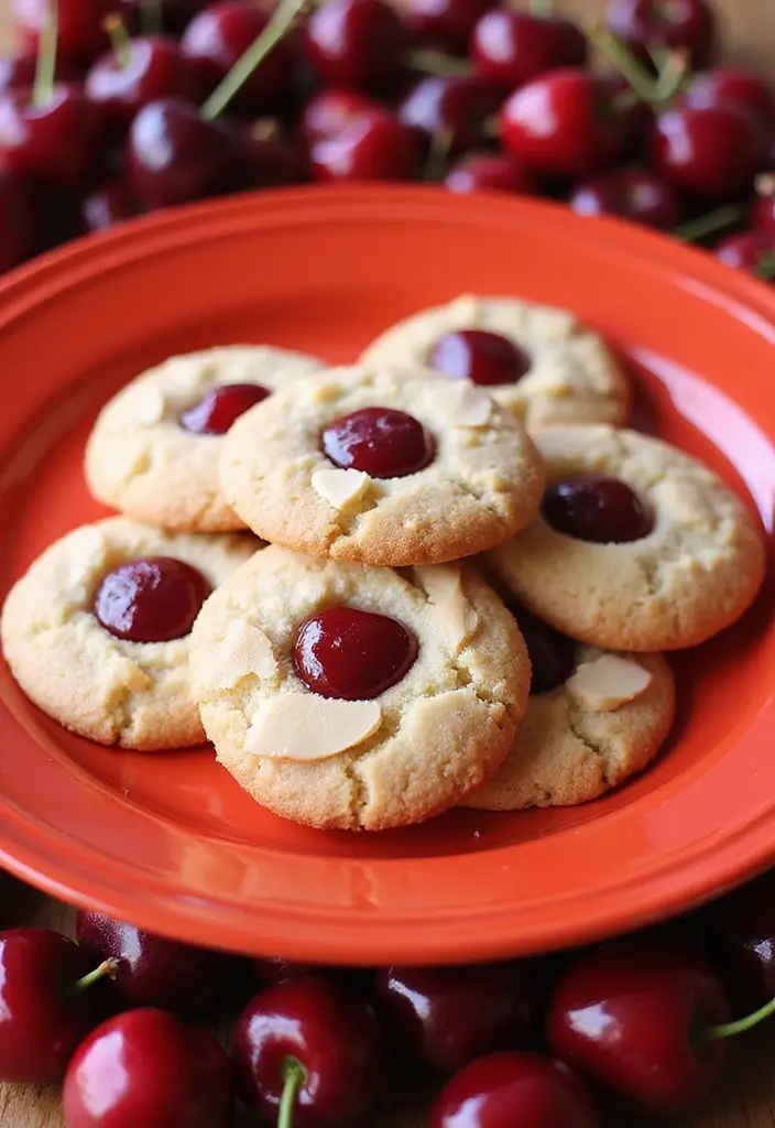 25 Traditional Mexican Wedding Cookie Recipes You’ll Love - 12. Cherry Almond Mexican Wedding Cookies