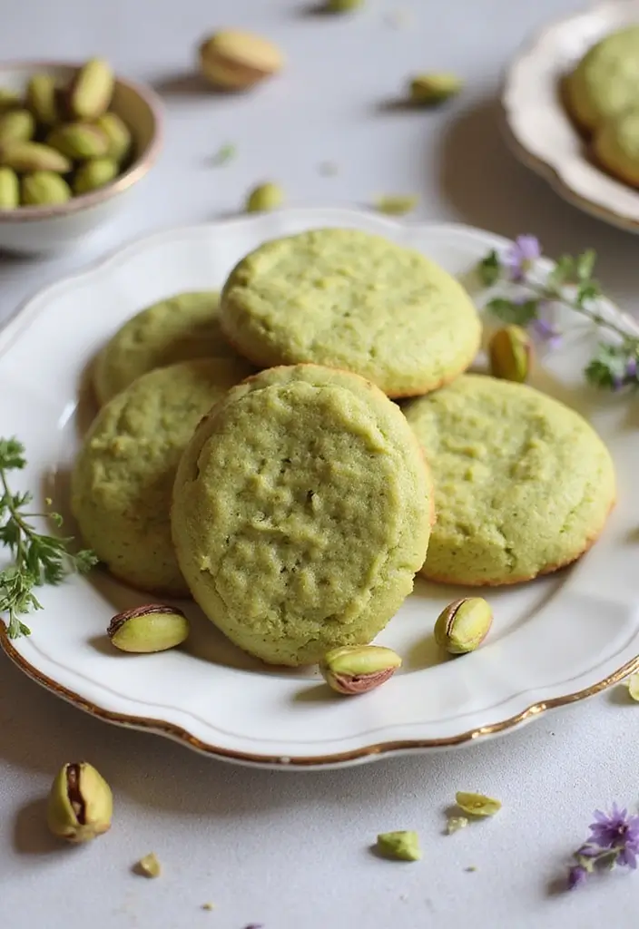 25 Traditional Mexican Wedding Cookie Recipes You’ll Love - 13. Pistachio Mexican Wedding Cookies