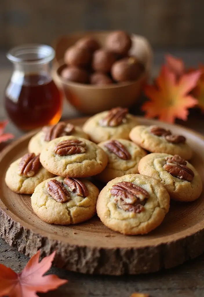 25 Traditional Mexican Wedding Cookie Recipes You’ll Love - 16. Maple Pecan Mexican Wedding Cookies