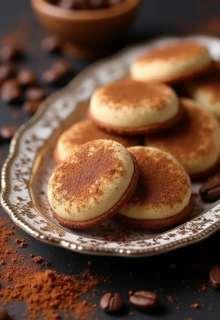 25 Traditional Mexican Wedding Cookie Recipes You’ll Love - 21. Tiramisu Mexican Wedding Cookies