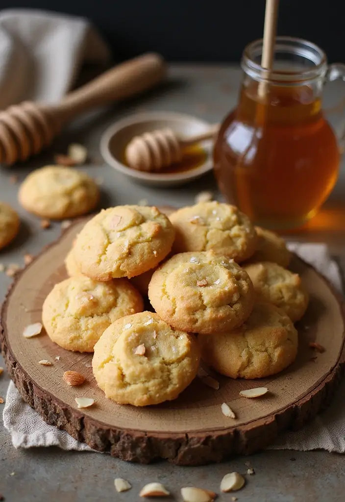 25 Traditional Mexican Wedding Cookie Recipes You’ll Love - 24. Honey Almond Mexican Wedding Cookies