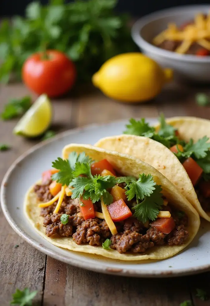 26 Healthy Ground Beef Mexican Recipes for Busy Nights - 1. Classic Ground Beef Tacos