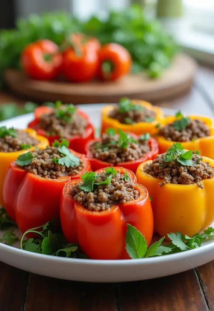 26 Healthy Ground Beef Mexican Recipes for Busy Nights - 5. Ground Beef Stuffed Peppers
