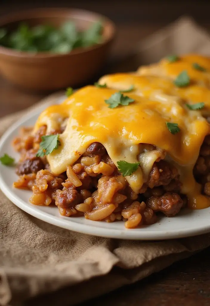 27 Easy Mexican Ground Beef Recipes for Weeknight Meals 97 27 Easy Mexican Ground Beef Recipes for Weeknight Meals - 17. Beef and Rice Casserole