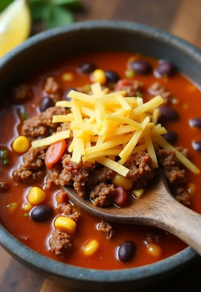 27 Easy Mexican Ground Beef Recipes for Weeknight Meals 125 27 Easy Mexican Ground Beef Recipes for Weeknight Meals - 21. Beef Taco Soup
