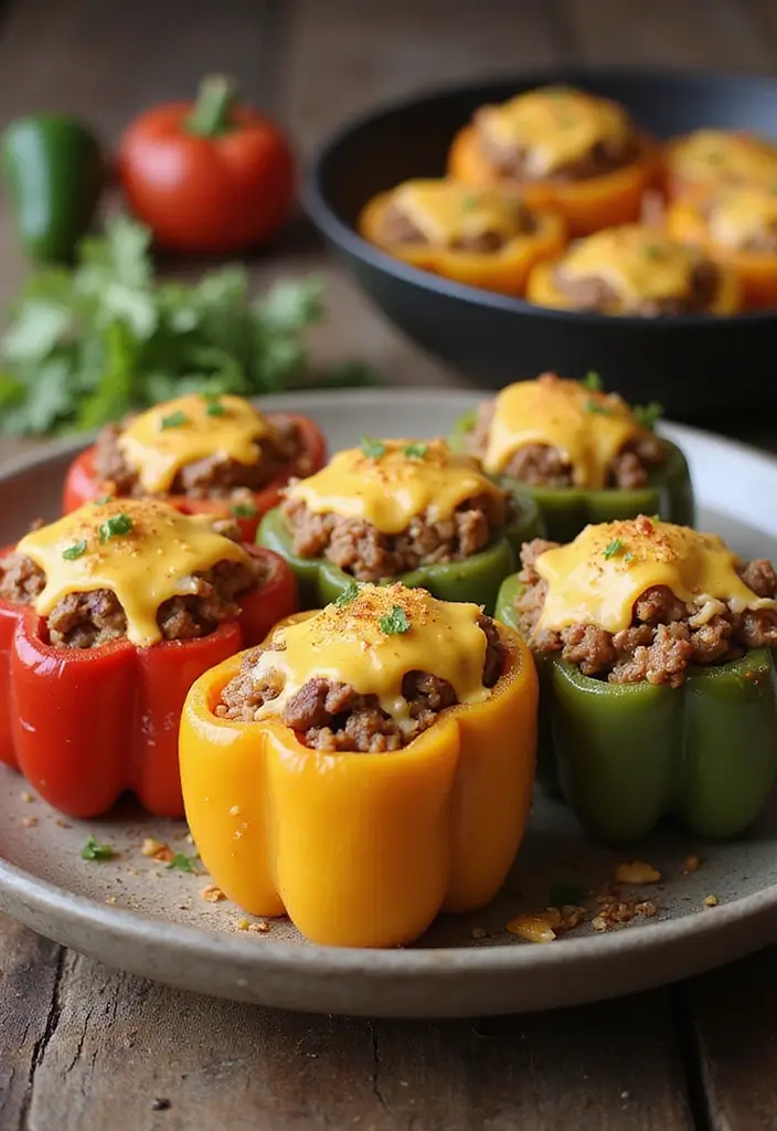 27 Easy Mexican Ground Beef Recipes for Weeknight Meals 18 27 Easy Mexican Ground Beef Recipes for Weeknight Meals - 4. Mexican Stuffed Peppers