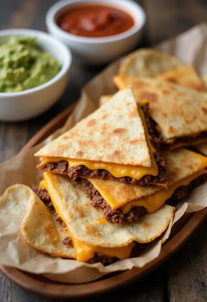 27 Easy Mexican Ground Beef Recipes for Weeknight Meals 30 27 Easy Mexican Ground Beef Recipes for Weeknight Meals - 6. Beef Quesadillas