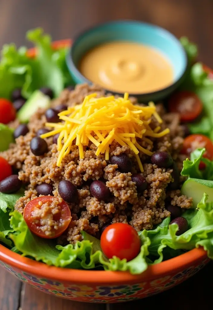 27 Easy Mexican Ground Beef Recipes for Weeknight Meals 42 27 Easy Mexican Ground Beef Recipes for Weeknight Meals - 8. Taco Salad