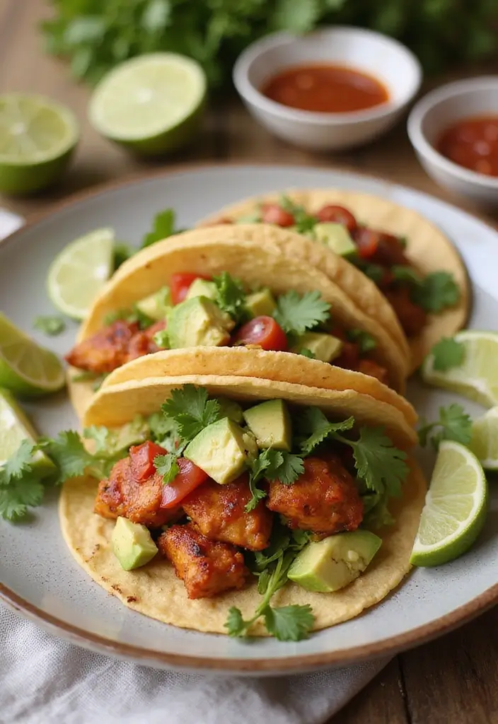 27 Healthy Mexican Chicken Recipes for the Week - 3. Spicy Chicken Tacos