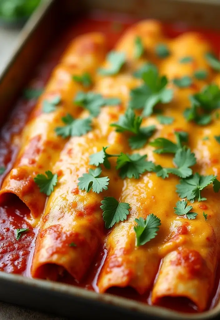 27 Healthy Mexican Chicken Recipes for the Week - 4. Chicken Enchiladas with Red Sauce
