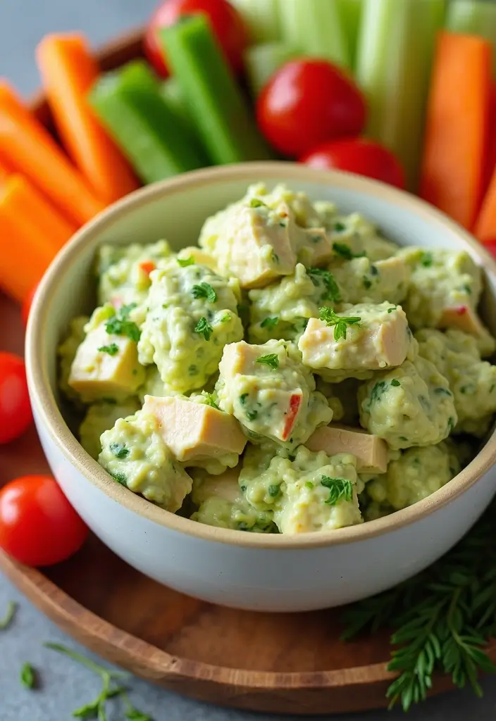 27 Healthy Mexican Chicken Recipes for the Week - 8. Creamy Avocado Chicken Salad