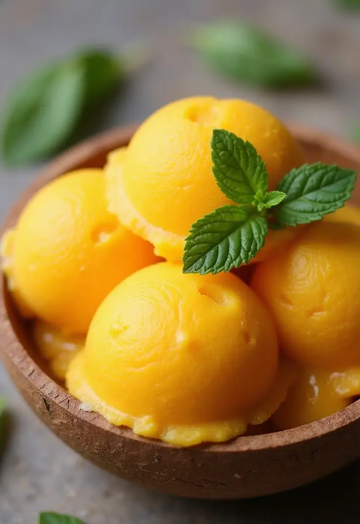27 Mexican Dessert Recipes That Are Irresistibly Good 133 27 Mexican Dessert Recipes That Are Irresistibly Good - 23. Vegan Mango Sorbet