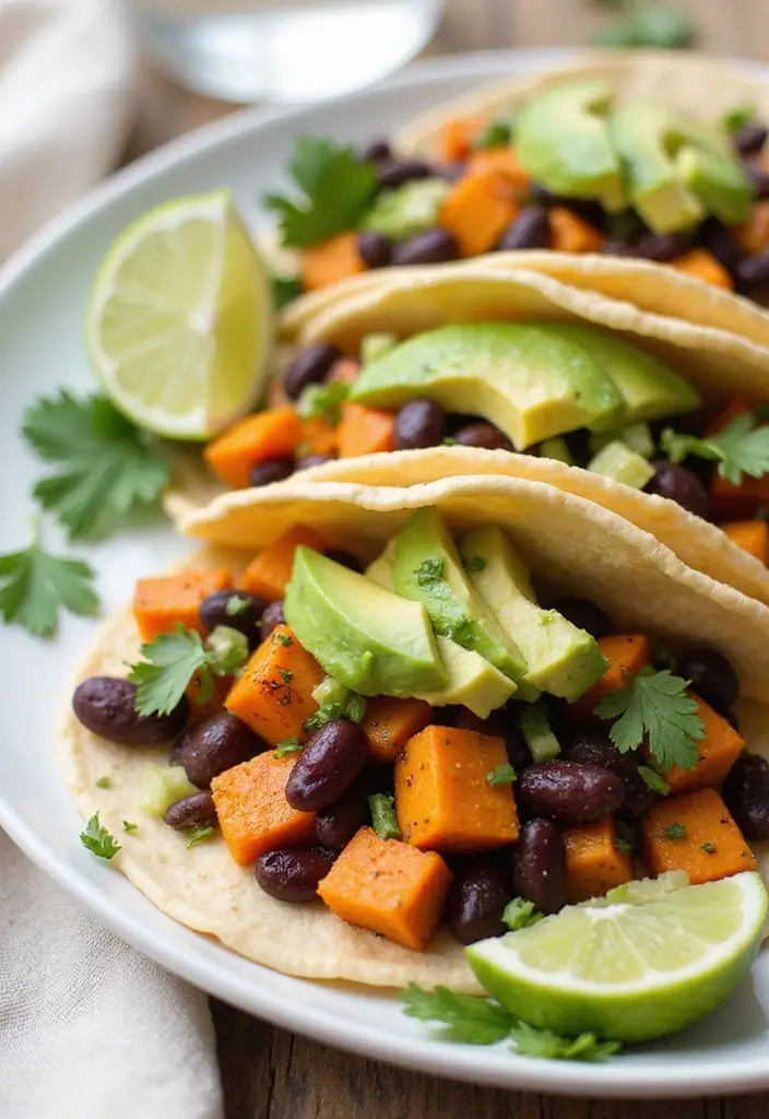 28 Mexican Party Recipes That Always Impress 57 28 Mexican Party Recipes That Always Impress - 11. Sweet Potato Black Bean Tacos