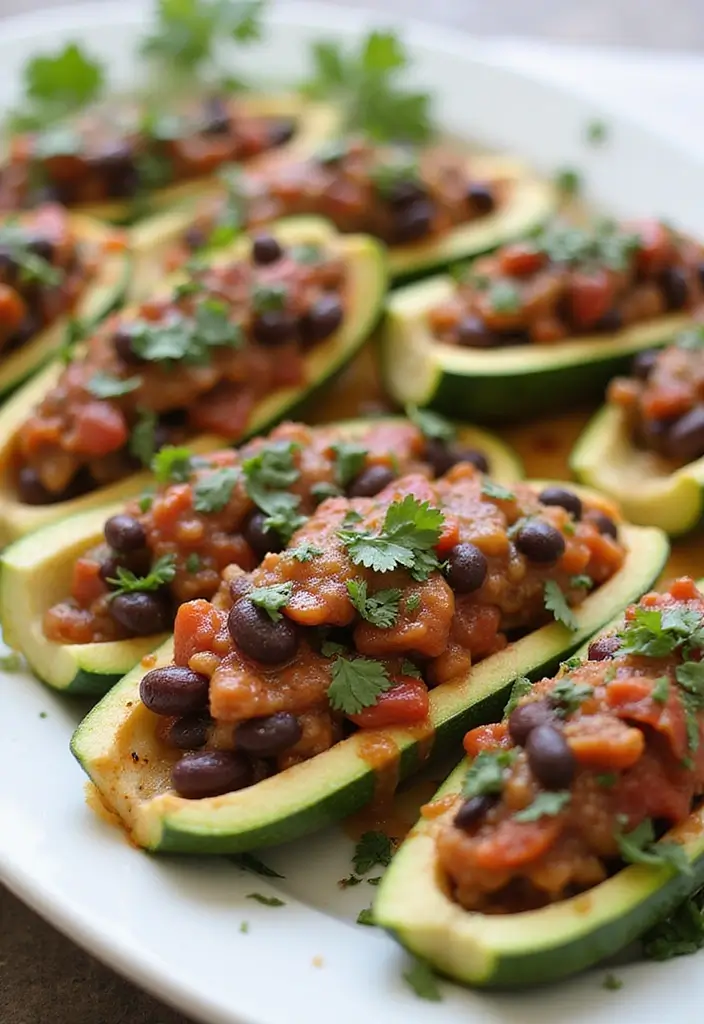 28 Mexican Party Recipes That Always Impress 74 28 Mexican Party Recipes That Always Impress - 14. Black Bean Stuffed Zucchini