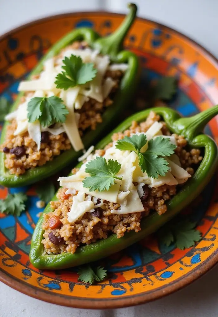 28 Mexican Poblano Pepper Recipes to Spice Up Dinner 1 28 Mexican Poblano Pepper Recipes to Spice Up Dinner - 1. Stuffed Poblano Peppers with Quinoa and Black Beans