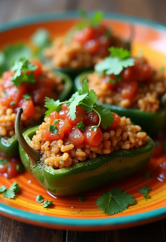 28 Mexican Poblano Pepper Recipes to Spice Up Dinner 84 28 Mexican Poblano Pepper Recipes to Spice Up Dinner - 14. Stuffed Poblano Peppers with Rice and Lentils