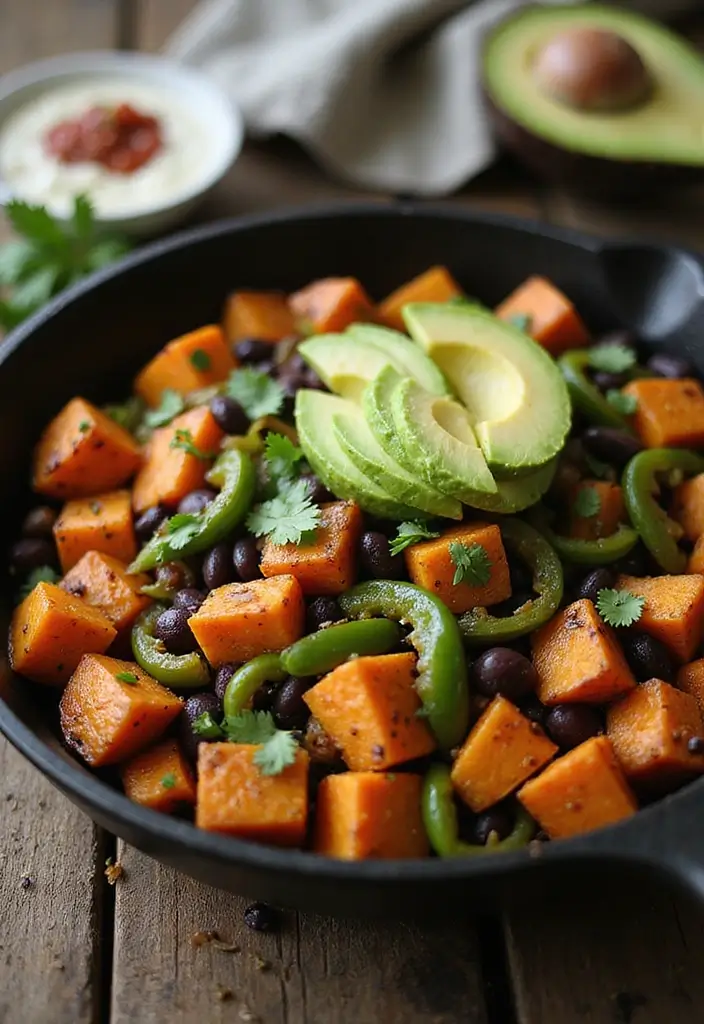 28 Mexican Poblano Pepper Recipes to Spice Up Dinner 134 28 Mexican Poblano Pepper Recipes to Spice Up Dinner - 22. Poblano Pepper and Sweet Potato Skillet