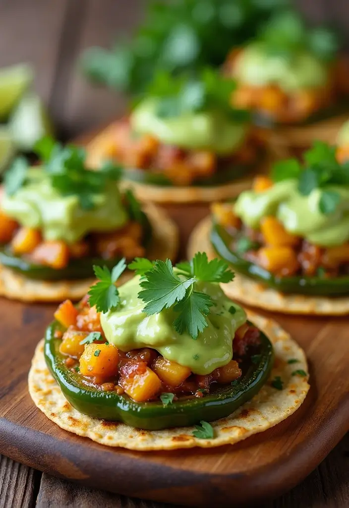 28 Mexican Poblano Pepper Recipes to Spice Up Dinner 20 28 Mexican Poblano Pepper Recipes to Spice Up Dinner - 4. Poblano Pepper Tacos with Avocado Cream