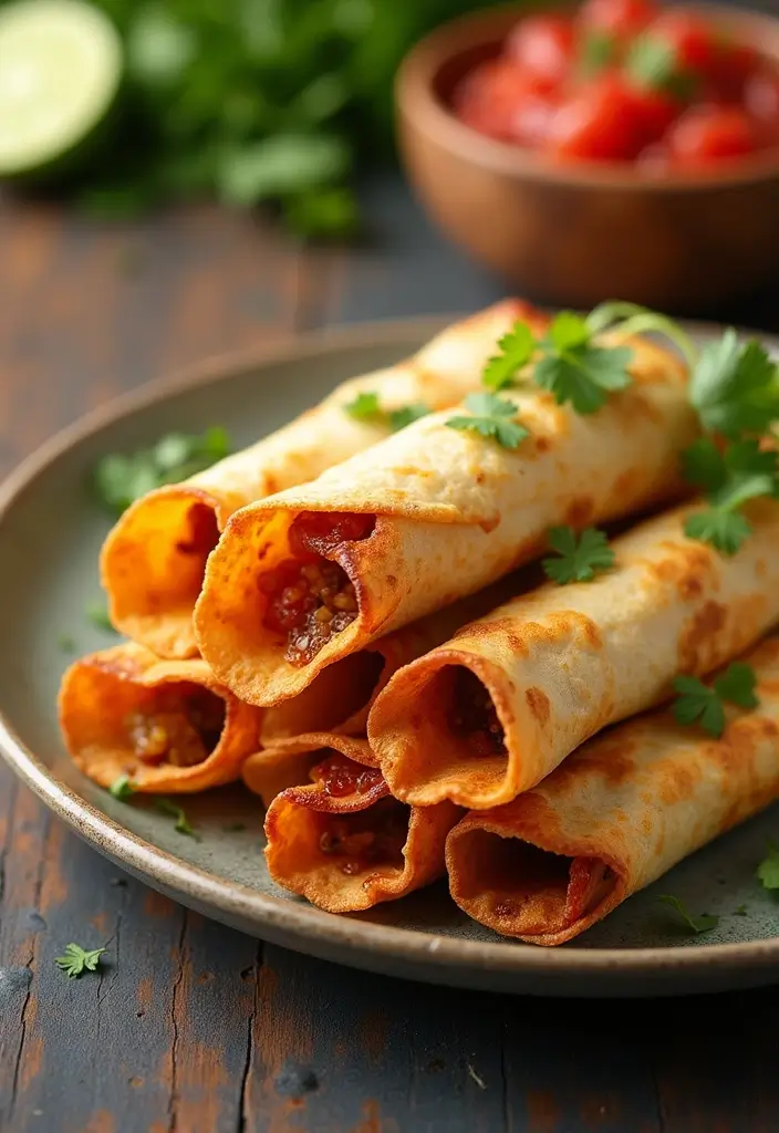 29 Easy Mexican Appetizer Recipes for Your Next Party 147 29 Easy Mexican Appetizer Recipes for Your Next Party - 25. Chicken Taquitos