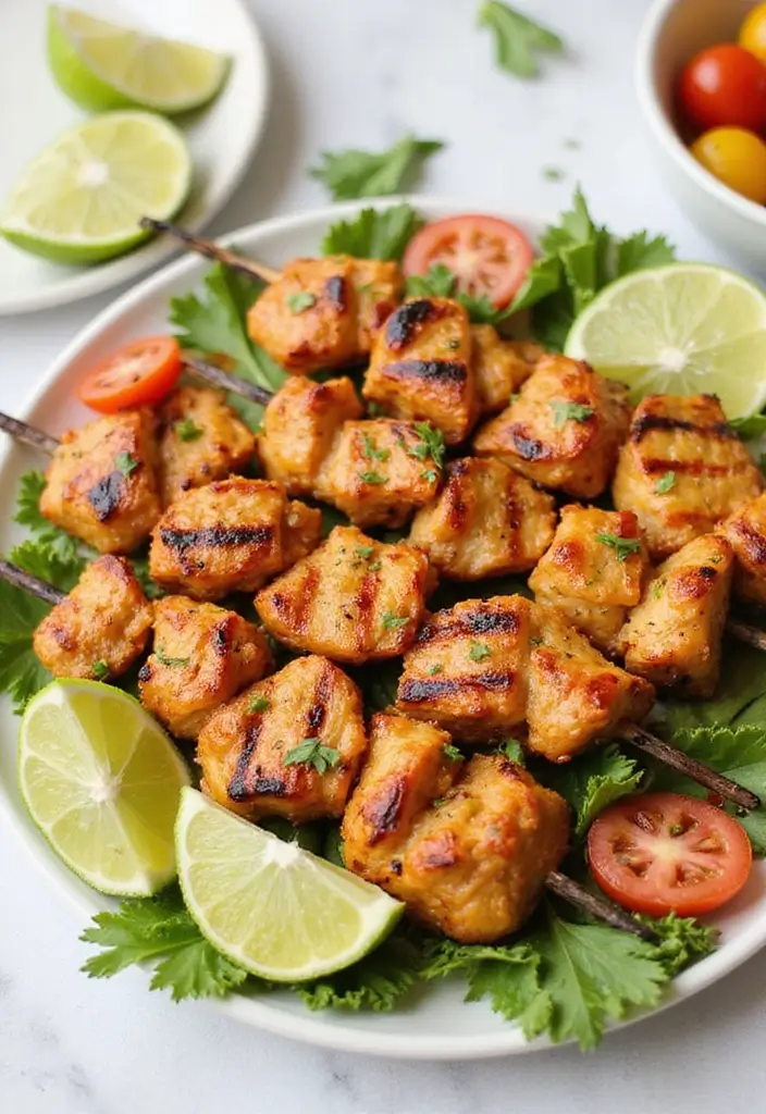 29 Low-Carb Mexican Recipes for Healthy Eating 95 29 Low-Carb Mexican Recipes for Healthy Eating - 19. Garlic Lime Chicken Skewers