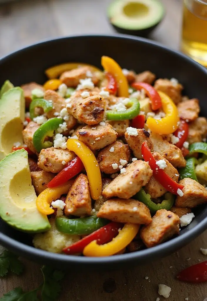 29 Low-Carb Mexican Recipes for Healthy Eating 17 29 Low-Carb Mexican Recipes for Healthy Eating - 5. Chicken Fajita Bowls