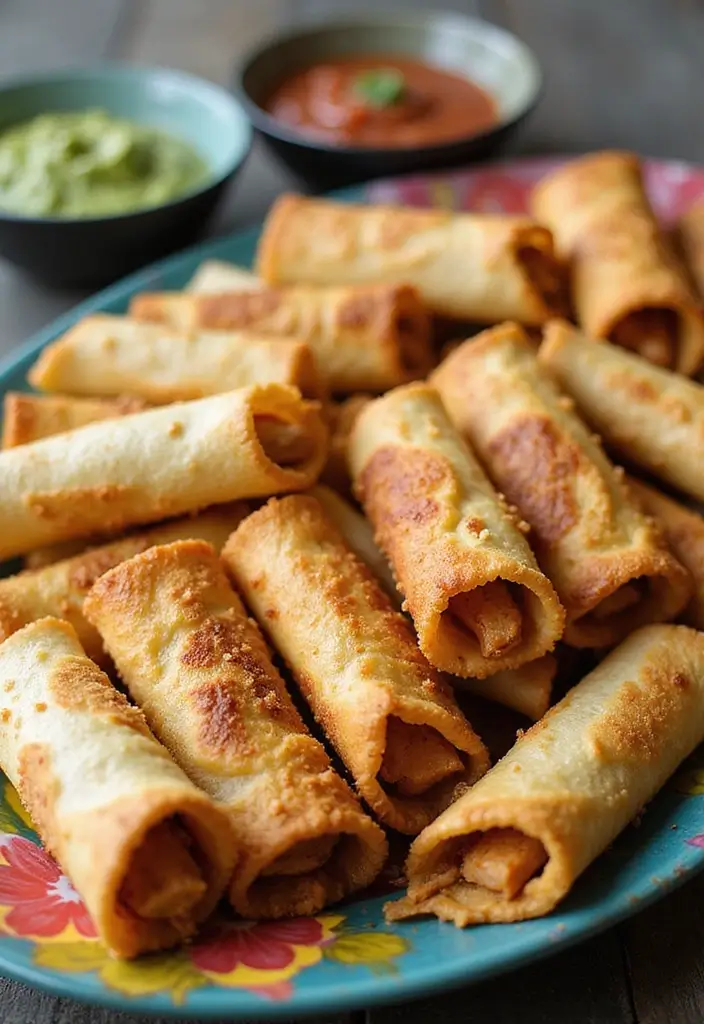 30 Copycat Restaurant Mexican Recipes You Can Make at Home - 17. Chicken & Cheese Taquitos